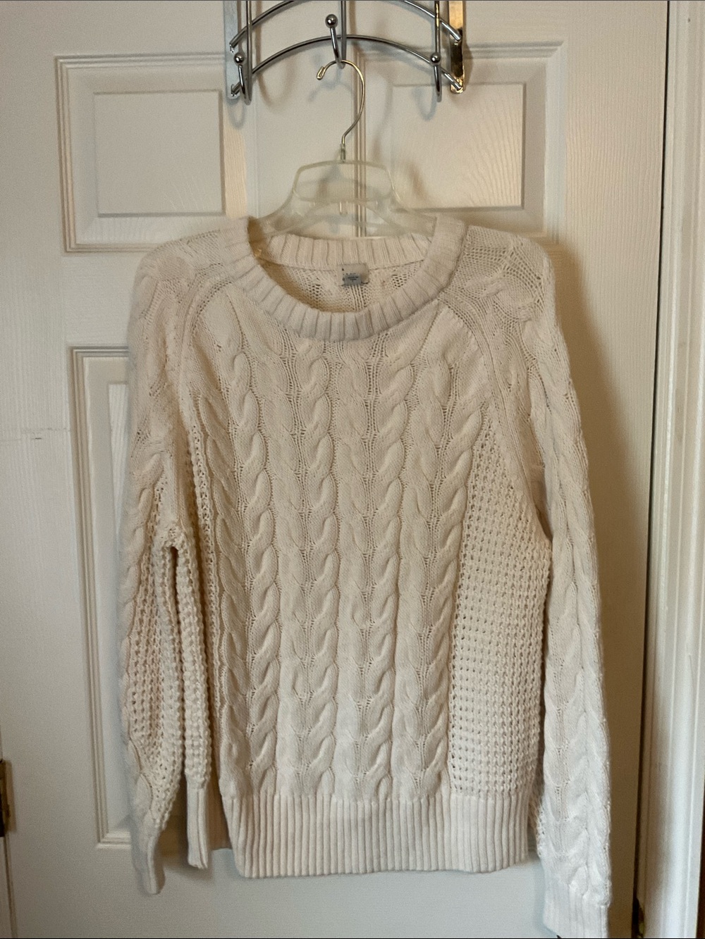 A New Day Women's Cable Knit Long Sleeves Preppy Pullover Sweater Size Large NWT